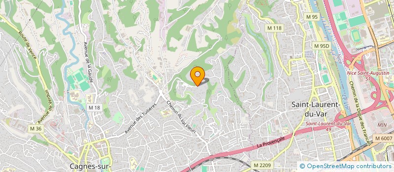 localisation de l'entreprise SCI LES HAUTS DE L ESCOURS  CAGNES-SUR-MER