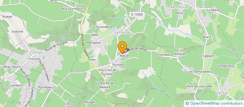 localisation de l'entreprise SCI LES HAUTS DE MACAY  SAMONAC