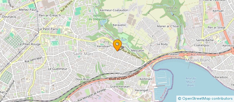 localisation de l'entreprise SCI LES HAUTS DE SIAM  BREST