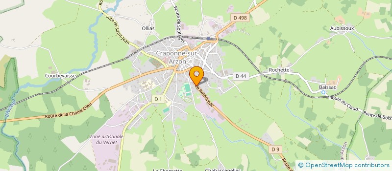 localisation de l'entreprise SCI LES HAUTS DES SALLIENS  CRAPONNE-SUR-ARZON