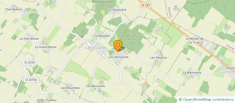 localisation de l'entreprise SCI LES HERMANDS à LES ESSARDS