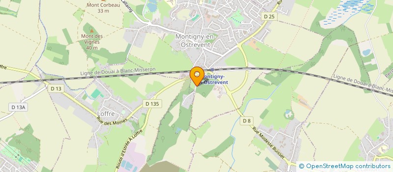 localisation de l'entreprise SCI LES HETRES  MONTIGNY-EN-OSTREVENT