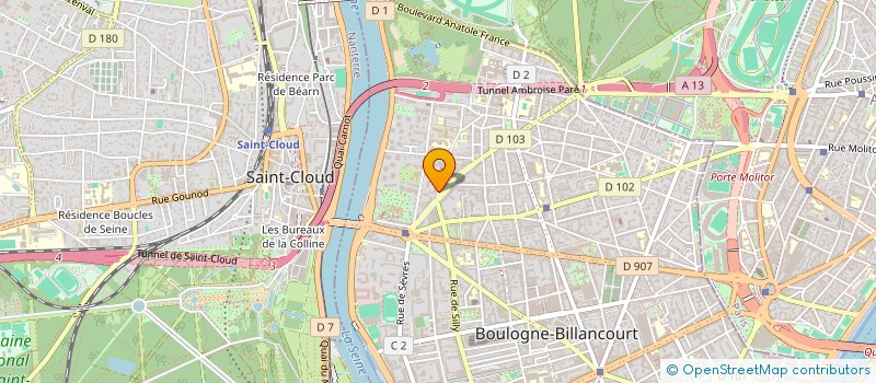 localisation de l'entreprise SCI LES HIBISCUS 92 à BOULOGNE-BILLANCOURT