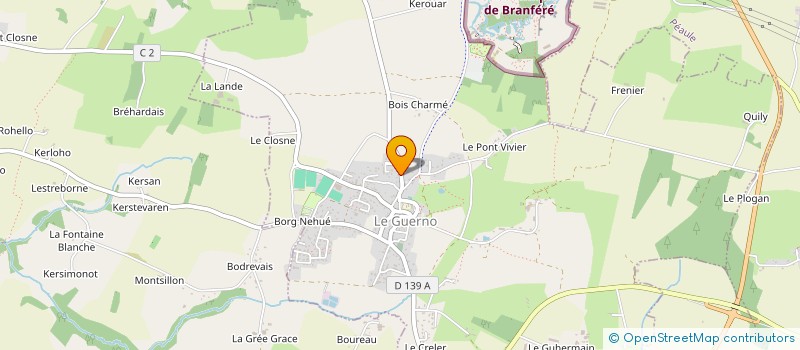 localisation de l'entreprise SCI LES HIPPOCAMPES DU MORBIHAN  LE GUERNO