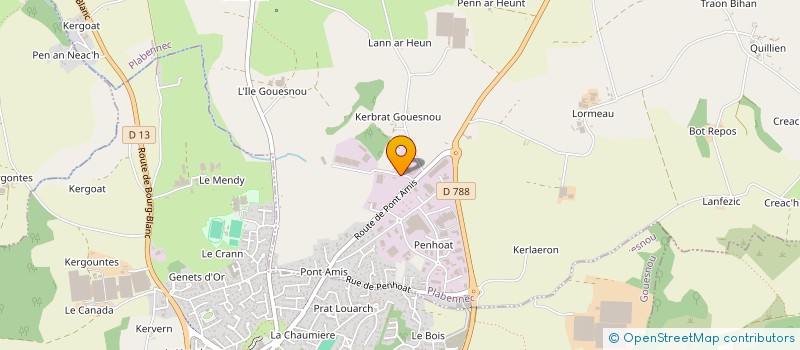 localisation de l'entreprise SCI LES HIRONDELLES  PLABENNEC