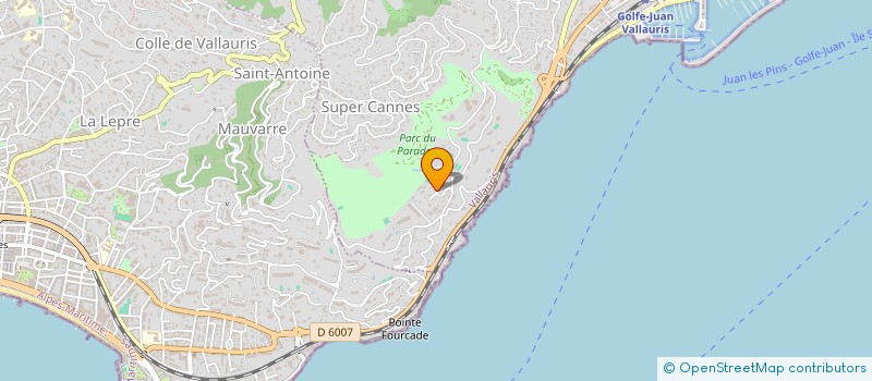 localisation de l'entreprise SCI LES HORIZONS à VALLAURIS
