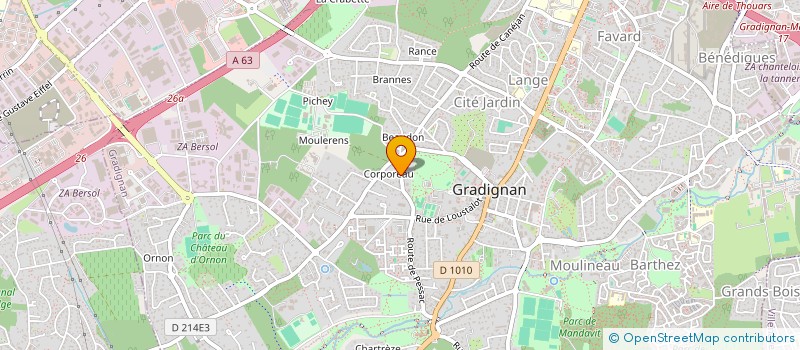 localisation de l'entreprise SCI LES HORIZONS à GRADIGNAN