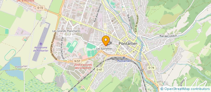 localisation de l'entreprise SCI LES HORTANSIA  PONTARLIER
