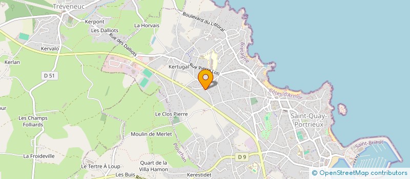 localisation de l'entreprise SCI LES HORTENSIAS  SAINT-QUAY-PORTRIEUX