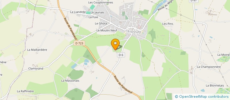 localisation de l'entreprise SCI LES HORTENSIAS  FROSSAY