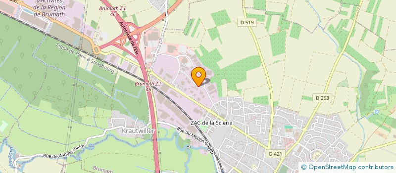 localisation de l'entreprise SCI LES HORTENSIAS  BRUMATH