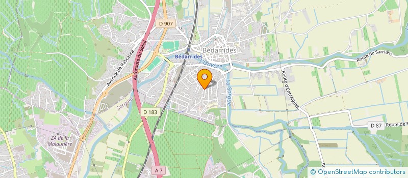 localisation de l'entreprise SCI LES HORTENSIAS  BEDARRIDES