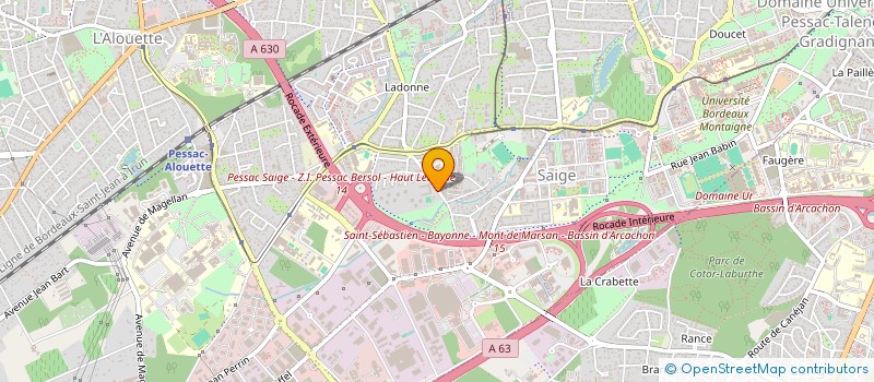 localisation de l'entreprise SCI LES HOUX  PESSAC