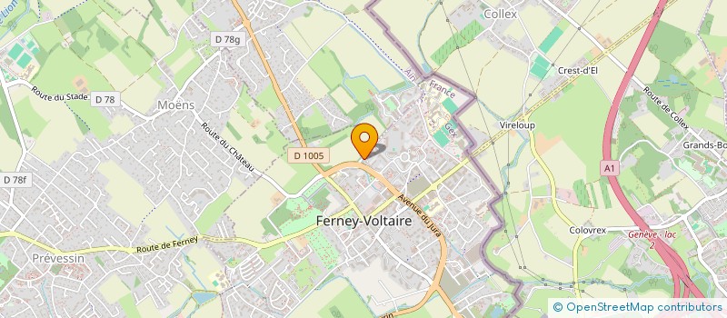 localisation de l'entreprise SCI LES HUTINS à FERNEY-VOLTAIRE