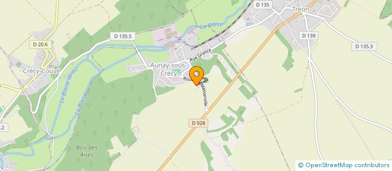 localisation de l'entreprise SCI LES HUTREAUX à AUNAY-SOUS-CRECY