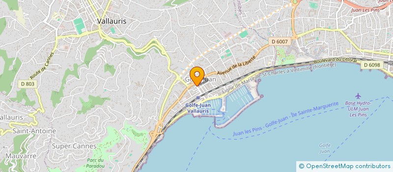 localisation de l'entreprise SCI LES ILES à VALLAURIS