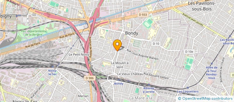 localisation de l'entreprise SCI LES IRIS  BONDY