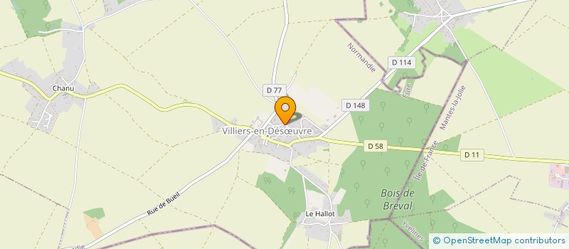 localisation de l'entreprise SCI LES IRIS  VILLIERS-EN-DESUVRE
