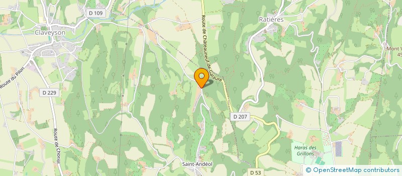 localisation de l'entreprise SCI LES JABELINS  CLAVEYSON