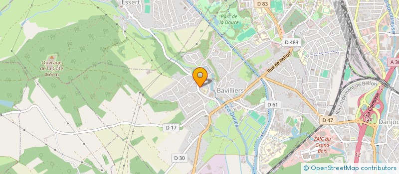 localisation de l'entreprise SCI LES JARDINS  BAVILLIERS