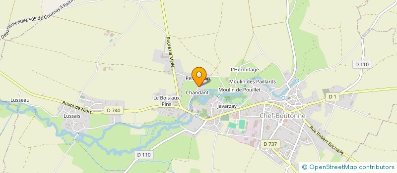 localisation de l'entreprise SCI LES JARDINS D OPHELIE  CHEF-BOUTONNE