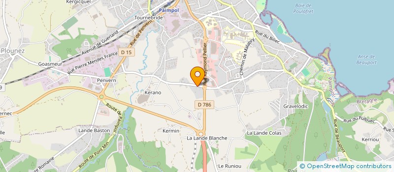 localisation de l'entreprise SCI LES JARDINS DE KERGROAS  PAIMPOL