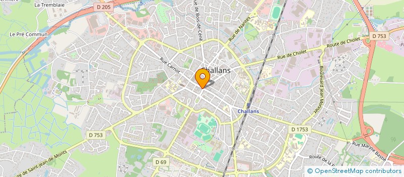localisation de l'entreprise SCI LES JARDINS DE L'HOTEL DE VILLE à CHALLANS