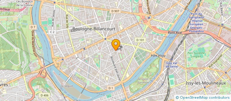 localisation de l'entreprise SCI LES JARDINS DE LA GEODE à BOULOGNE-BILLANCOURT