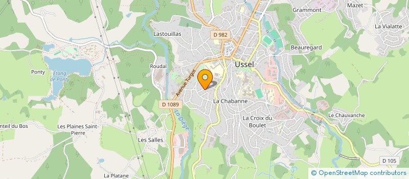 localisation de l'entreprise SCI LES JARDINS DE LA PERGOLA à USSEL