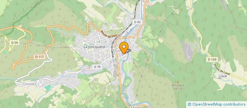 localisation de l'entreprise SCI LES JARDINS DE LA TRAVERSIERE à QUILLAN