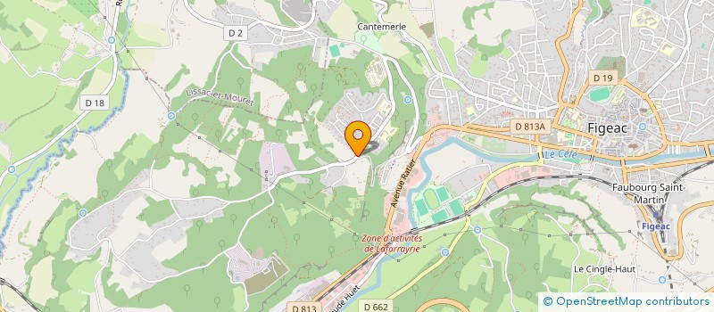 localisation de l'entreprise SCI LES JARDINS DE NAYRAC  FIGEAC