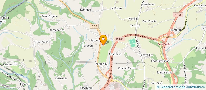 localisation de l'entreprise SCI LES JARDINS DE NICOLAS ET CORALIE  QUIMPER