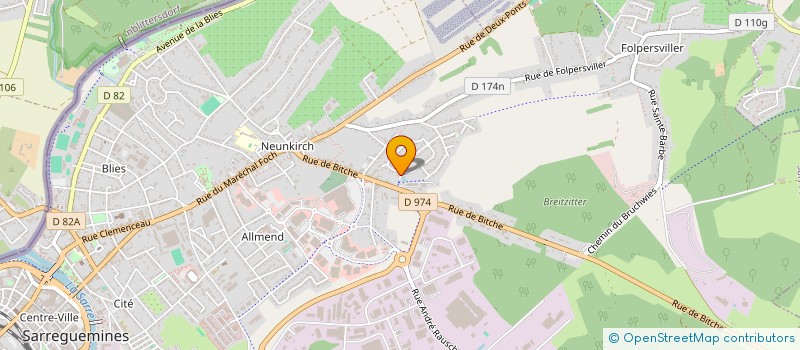 localisation de l'entreprise SCI LES JARDINS DE RIMLING à SARREGUEMINES