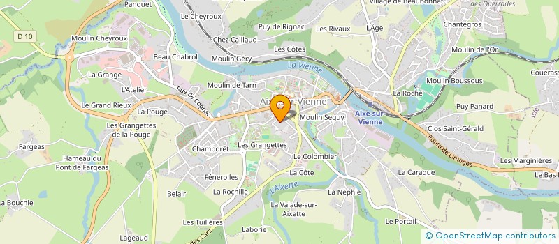 localisation de l'entreprise SCI LES JARDINS DES GRANGETTES à AIXE-SUR-VIENNE