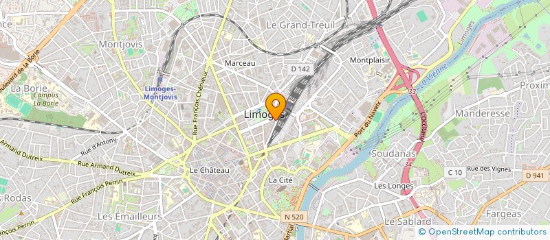 localisation de l'entreprise SCI LES JARDINS DU PETIT BREUIL à LIMOGES