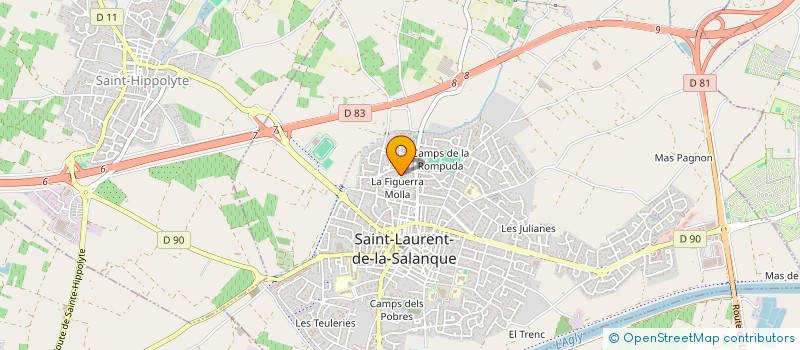 localisation de l'entreprise SCI LES JASMINS  SAINT-LAURENT-DE-LA-SALANQUE