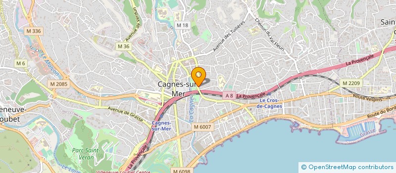 localisation de l'entreprise SCI LES JUJUBIERS à CAGNES-SUR-MER