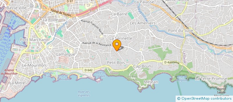 localisation de l'entreprise SCI LES JUMELLES  TOULON