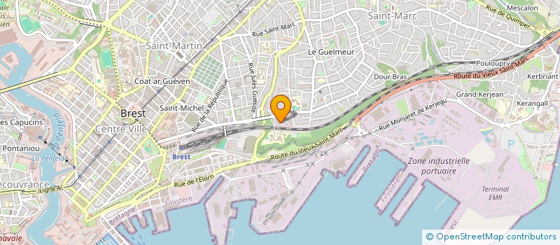 localisation de l'entreprise SCI LES LANDES  BREST