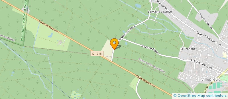 localisation de l'entreprise SCI LES LANDES DE PIQUES  SAINT-AUBIN-DE-MEDOC