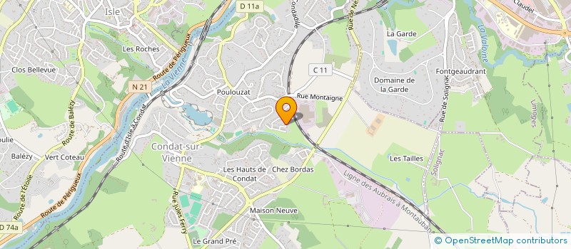 localisation de l'entreprise SCI LES LATANIERS  CONDAT-SUR-VIENNE