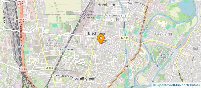 localisation de l'entreprise SCI LES LATANIERS  BISCHHEIM