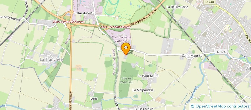 localisation de l'entreprise SCI LES LAUDES  BEAUVOIR-SUR-NIORT