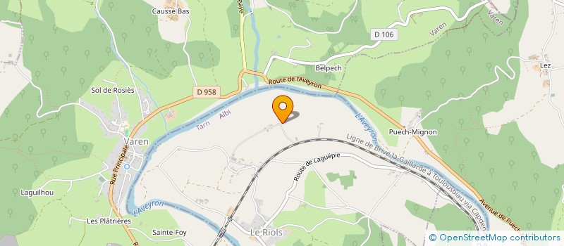 localisation de l'entreprise SCI LES LAUMIERES  MILHARS