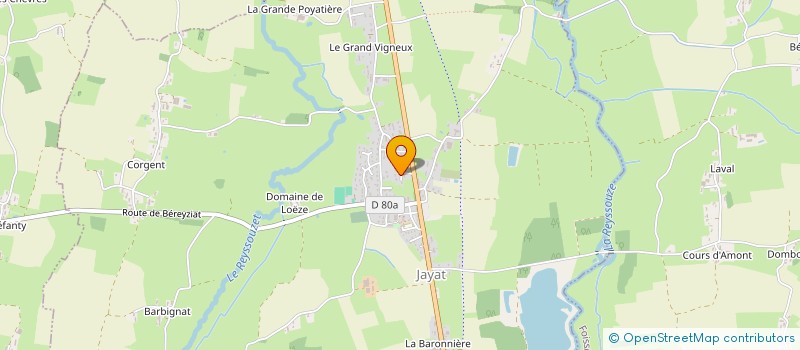 localisation de l'entreprise SCI LES LAURAINES  JAYAT