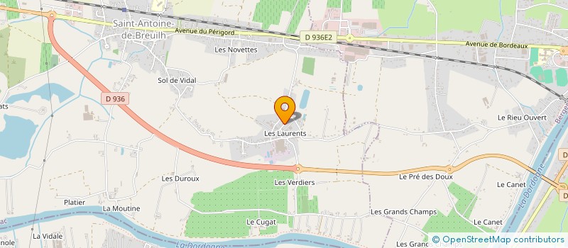 localisation de l'entreprise SCI LES LAURENTS  SAINT-ANTOINE-DE-BREUILH