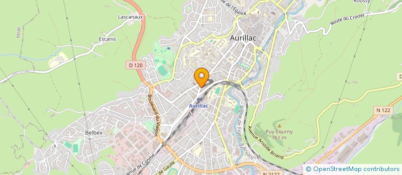 localisation de l'entreprise SCI LES LAURIERS à AURILLAC