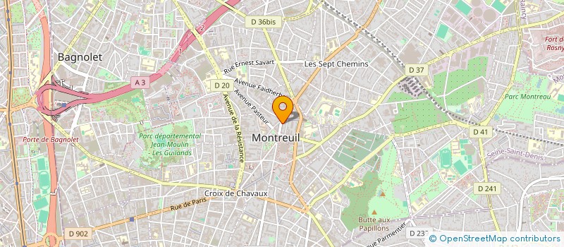 localisation de l'entreprise SCI LES LAURIERS à MONTREUIL