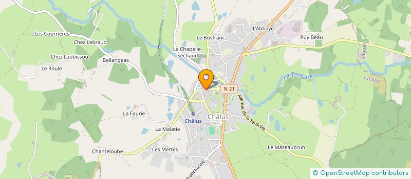 localisation de l'entreprise SCI LES LAURIERS à CHALUS