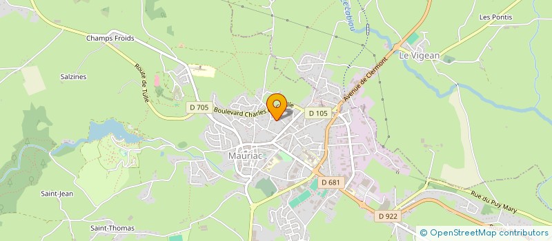 localisation de l'entreprise SCI LES LAURIERS à MAURIAC